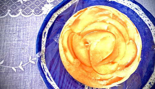 【超簡単】ホットケーキミックスと炊飯器でしっとり薔薇風りんごケーキを作ろう！